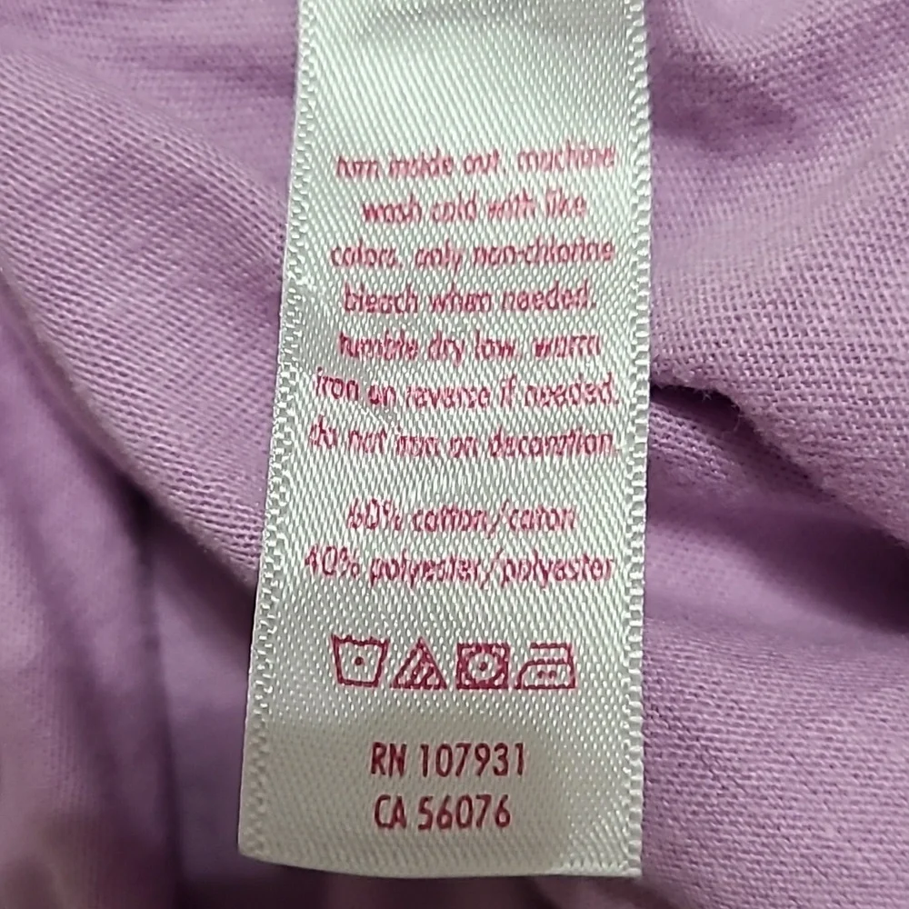 JUSTICE Lavender Purple Crop Tee Shirt Cold Shoulder Short Sleeve‎ - Size 12